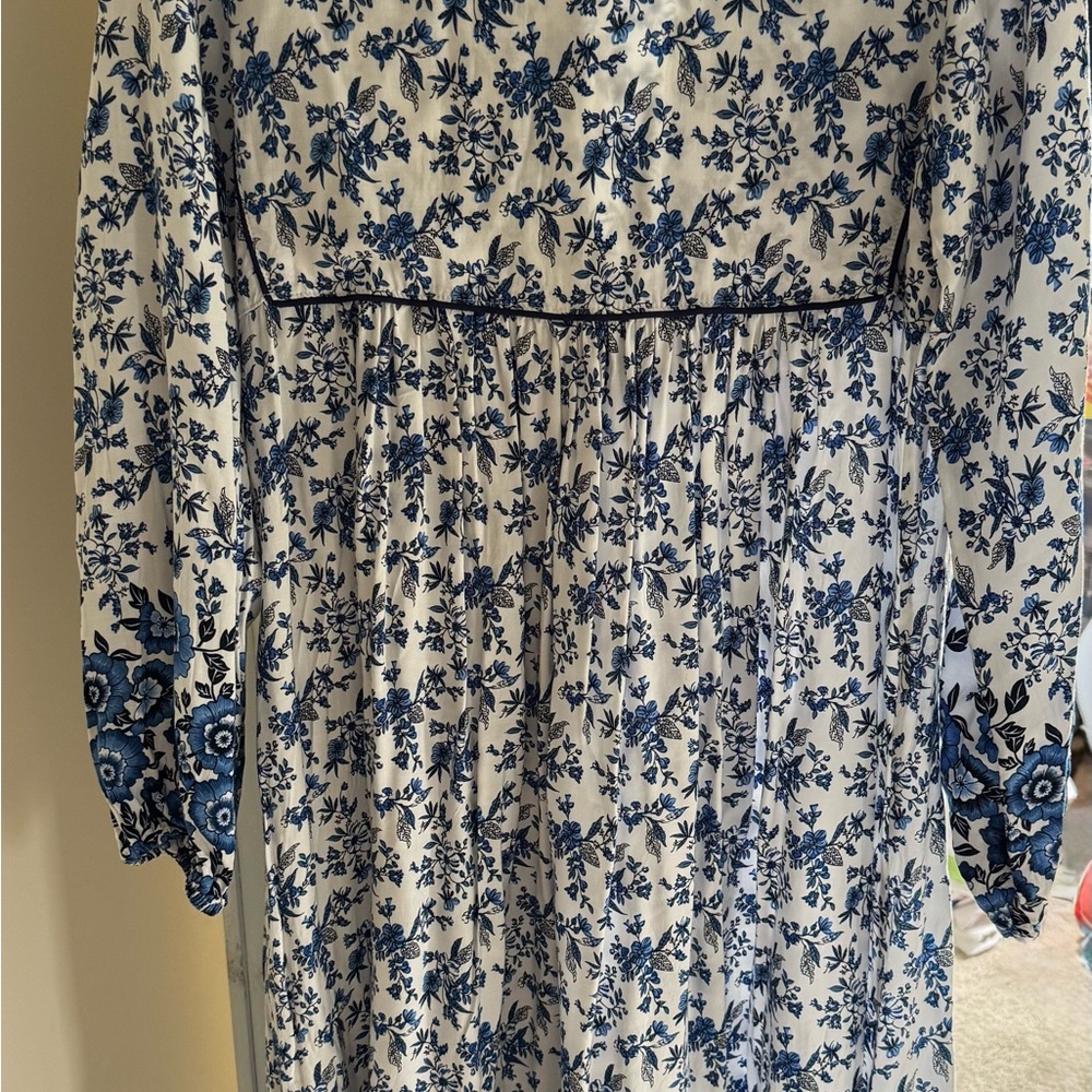 NWOT-Gorgeous R Vivimos Blue & White flowing midi dress-size Small - Picture 5 of 9